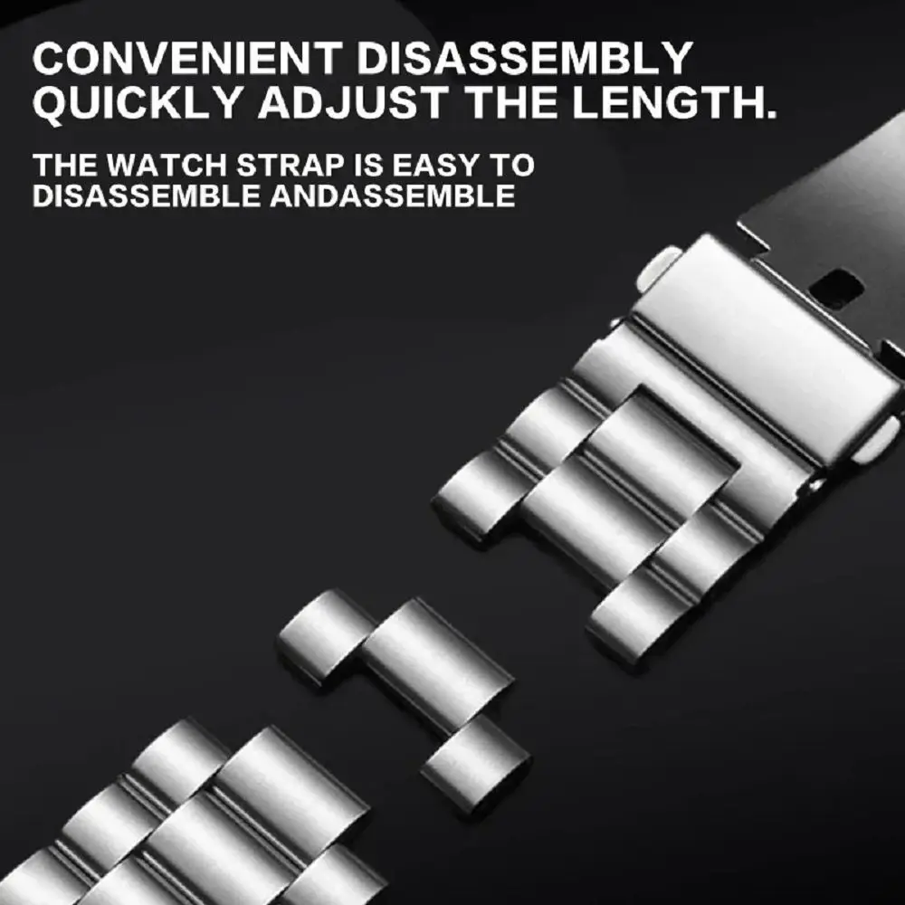 Stainless Steel Watch Strap - Elegant Metal Bracelet Wristband Accessories