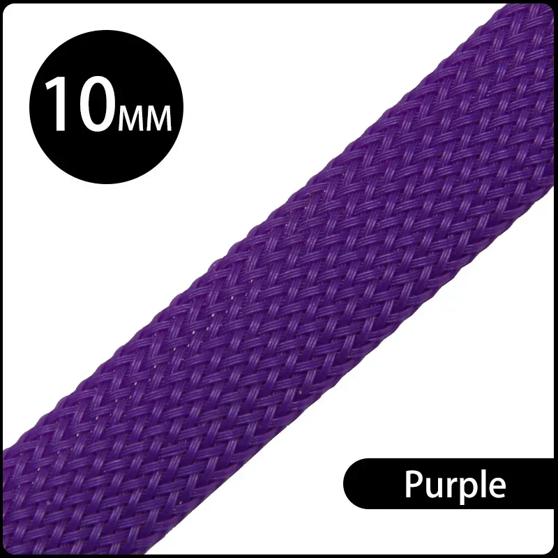 High Density Insulated PET Braid Sleeve - Custom Lengths - Premium Cable Protector Wrap