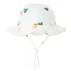 Korean Bear Baby Hat Muslin Cotton Bucket Hats for Girls Boys Cute Printed Spring Summer Infant Fisherman Cap Beach Accessories 5