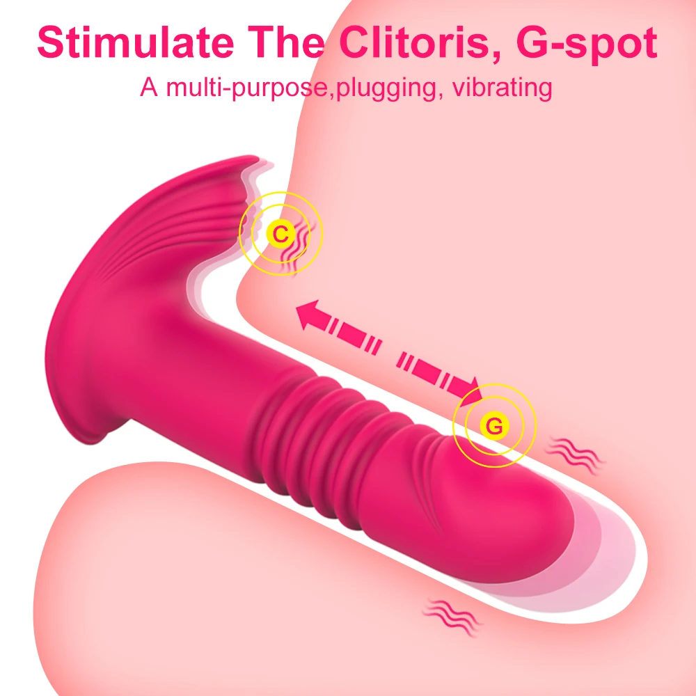 Pênis Realístico Grande Vibrador Telescópico Vai e Vem Wireless