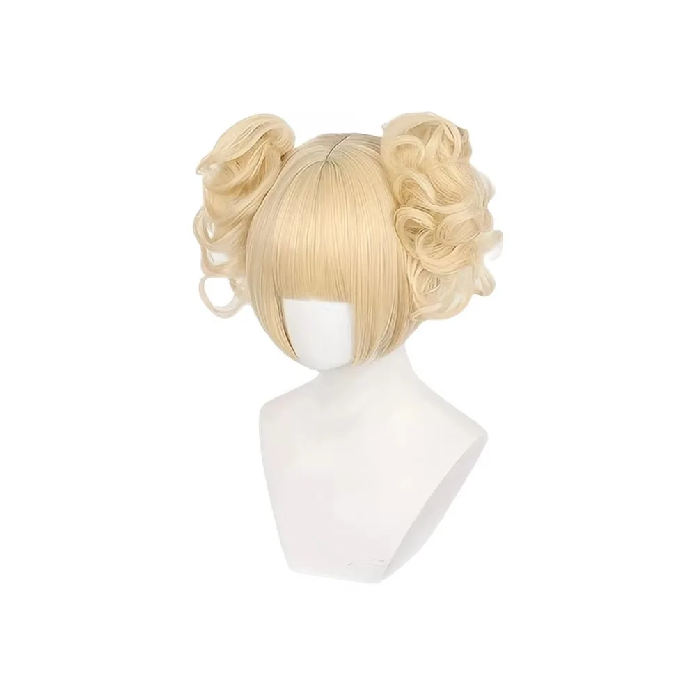 Blonde Synthetic Toga Himiko Cosplay Wig with Hair Bands for Festivals and Halloween