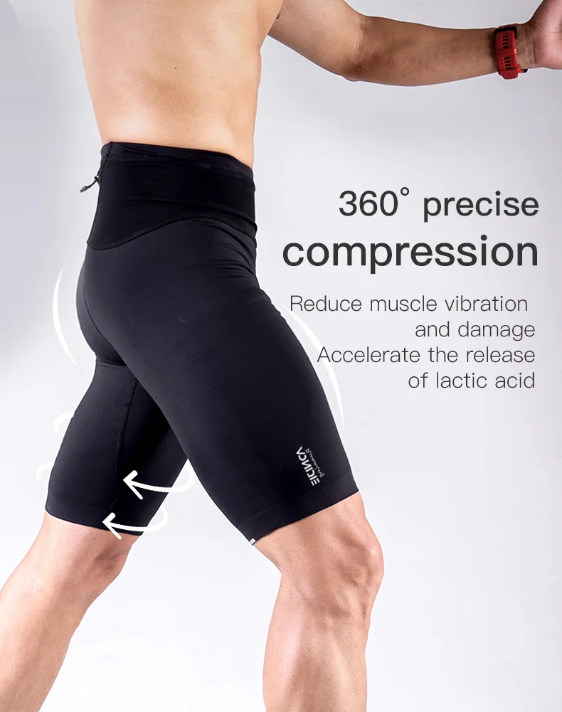 Pantaloncini Compressione Uomo Con Tasche - Running, Allenamento, Sportivi - Foto 3