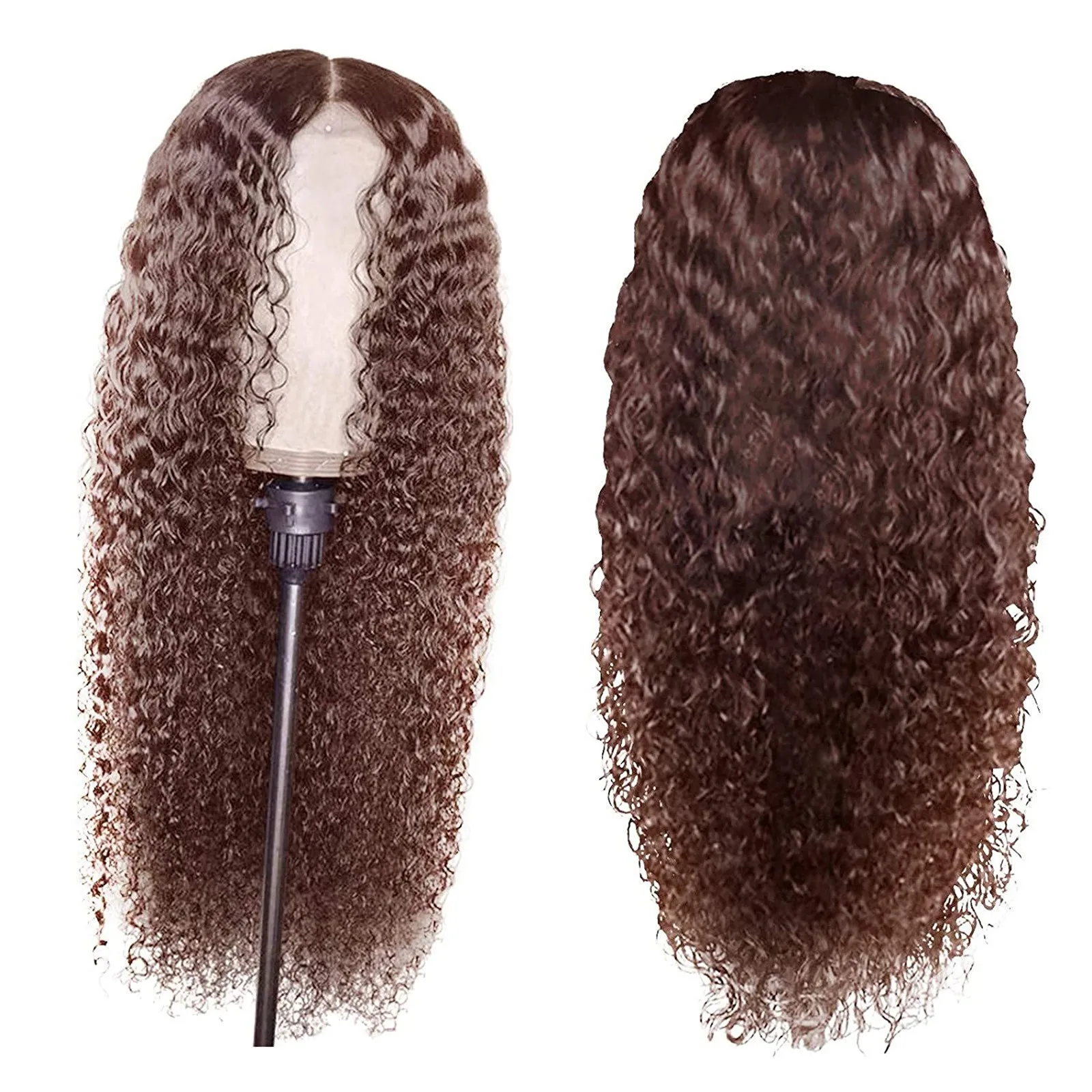 Female Synthetic Peruvian Curly Human Hair Wig Lace Front