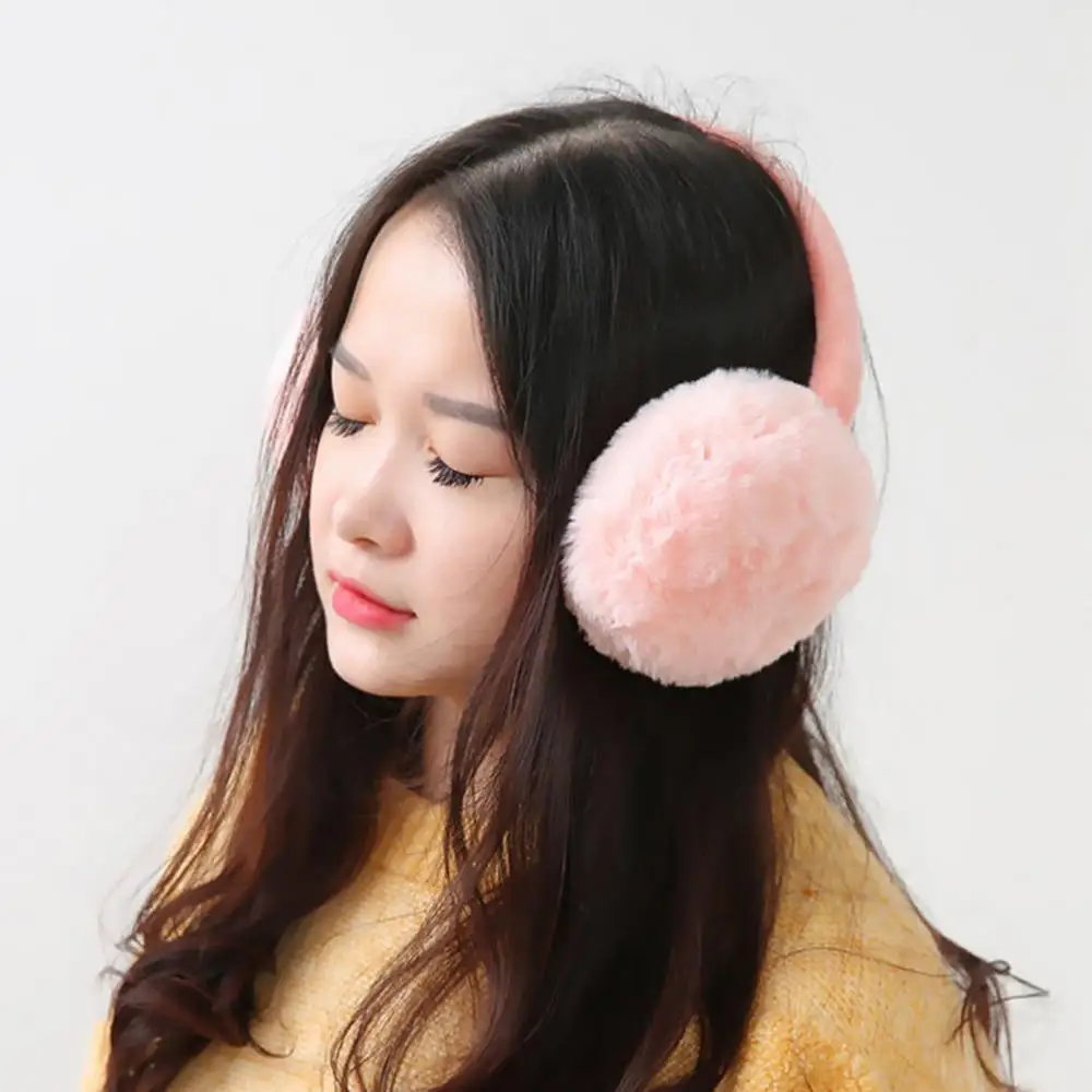 

Warm Outdoor Plush Winter Foldable Solid Color Earmuffs Earcap Earlap Cover