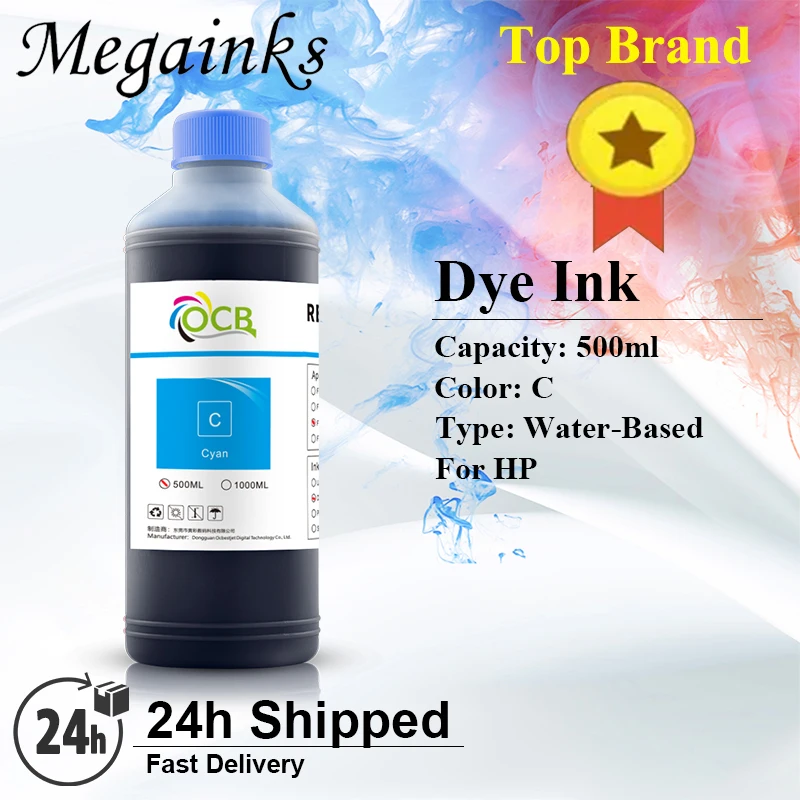 500ML Dye Ink for HP 100 500 510 800 5500 T610 T770 T790 T1100 T1120 T1200 T1300 T2300 Z2100 Z3100 Z3200 Z5200 Z6100 Printer dye ink kit dye ink refill inkjet printer ink ink refill