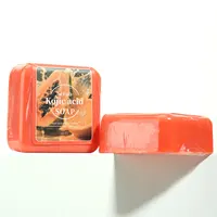 Savon de papaye à l'acide kojique naturel, 70g, avec glycérine, nettoyage en profondeur, éclaircit la peau, barre parfumée Orange douce pour les soins du visage et du corps 2