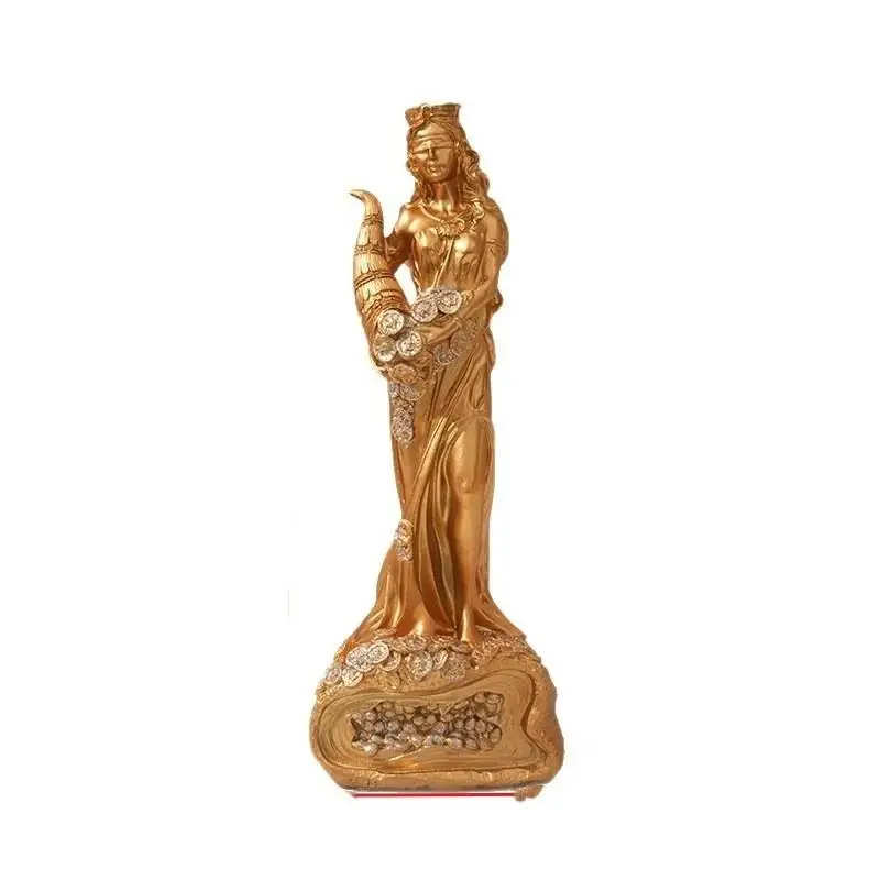 1 Piece Of Goddess Of Luck Jewelry Resin Goddess Of Wealth Statue Small Ornaments Used For Bookshelf Home Living Room Office