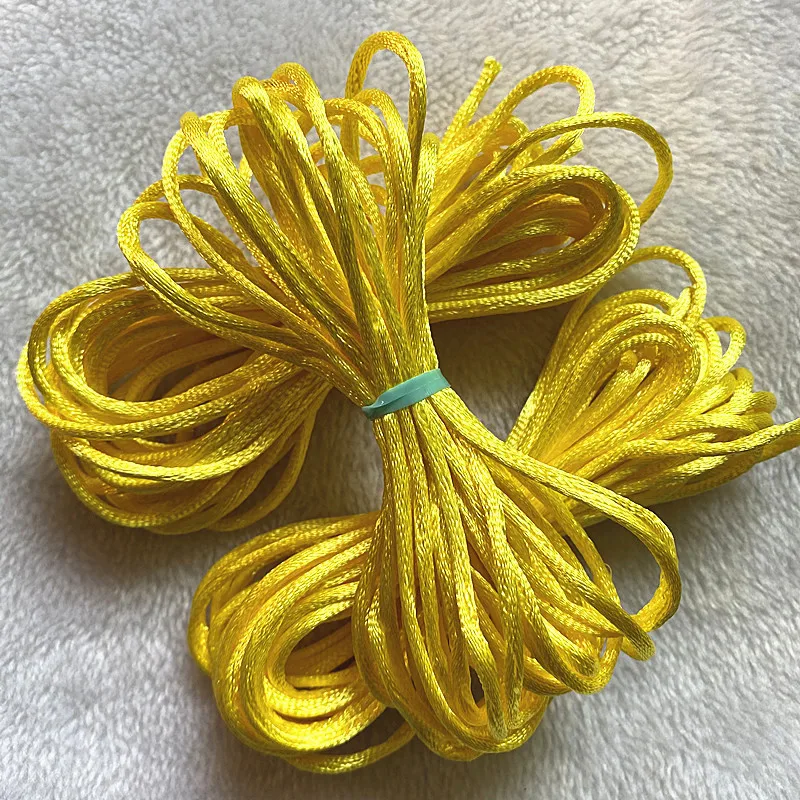 New 5yards/lot 2.0mm Chinese Knot Line Cord Silk Satin Cord Nylon DIY String Necklace Bracelets