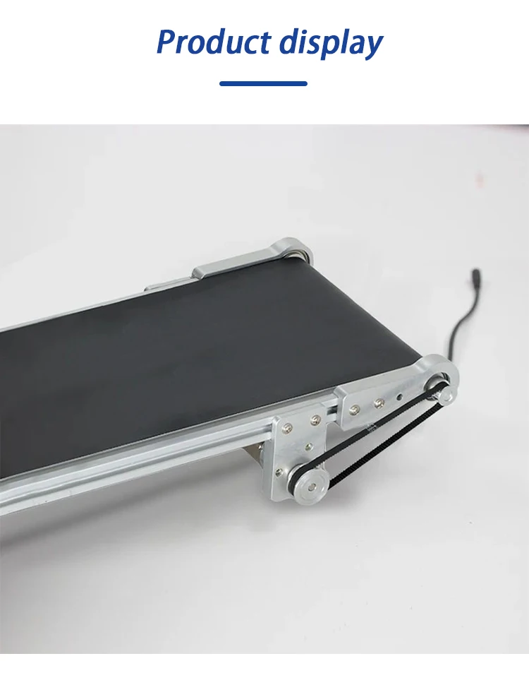 60CM Adjustable Speed Wide Mini Conveyor Belt Aluminum Alloy Electric Conveyor T