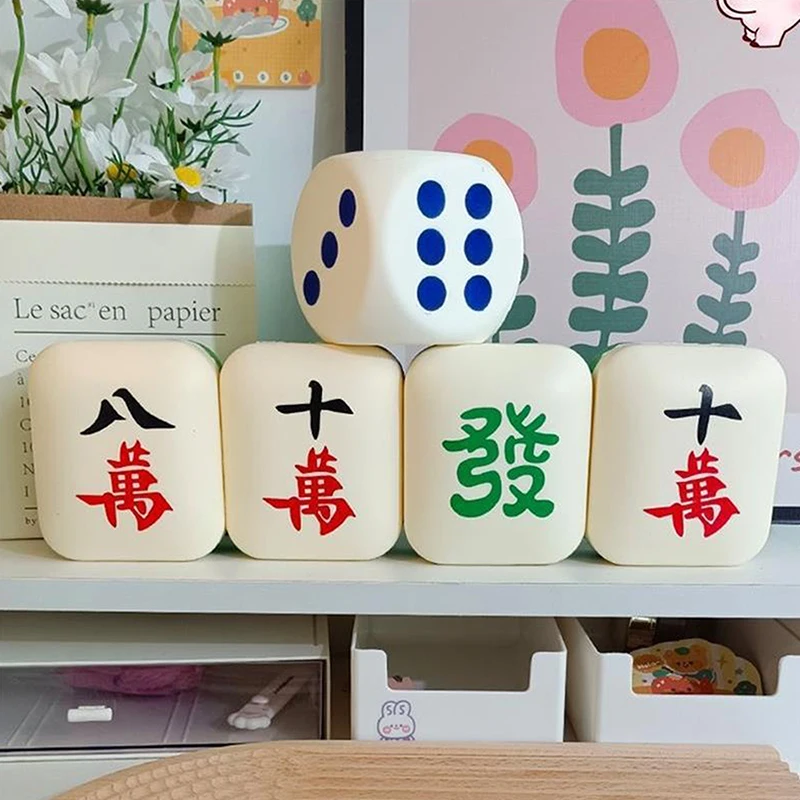 

Creative Mahjong Squeeze Toys Soft Stress-Relief Rebound PU Sponge Kawaii Fluffy Gift Decompression Toy For Kids Adult