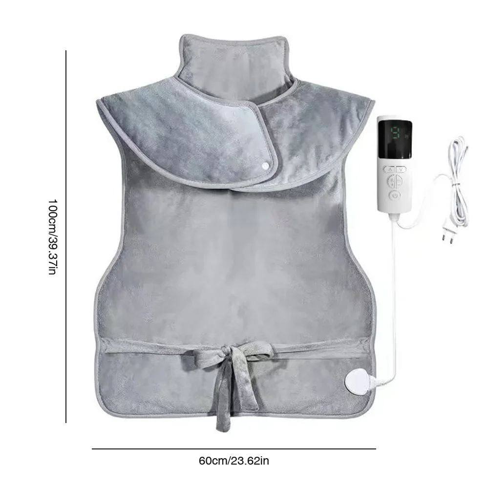 Electric Heating Shoulder Neck and Shoulder Pad Cervical Wrap Three Gear Thermal Compress Massager Vibration Shawl Warm Back Too