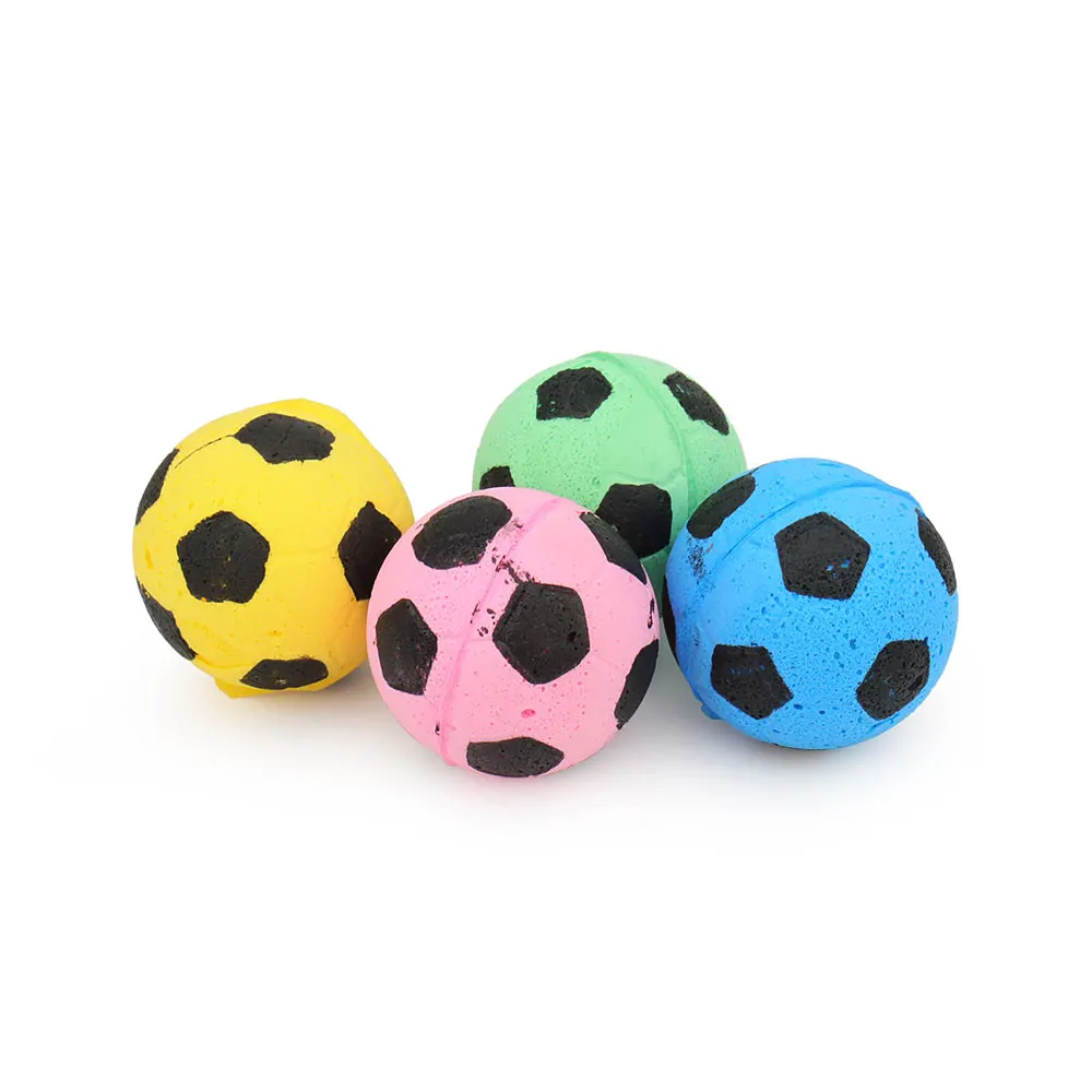 10pcs EVA Colorful Ball Cat Toy Pet Foam Footaball Toys Outdoor Play Pet Toys