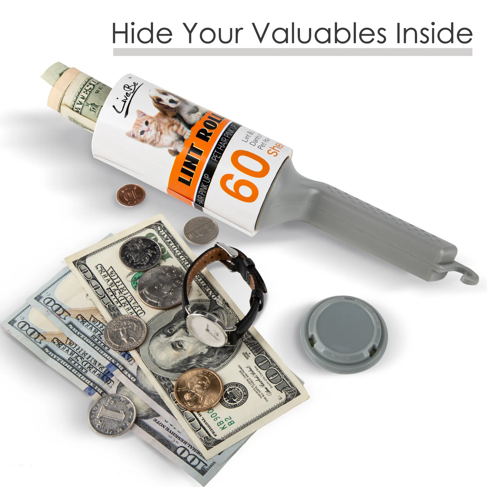 Hidden Safe Lint Roller Storage Box
