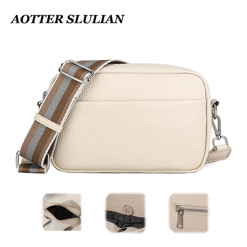 

Luxury Square Women Cross Bags Ladies Wide Strap Shouder Sling Bolsos Simple Design Female Messenger Handbags Small Zipper Pouch