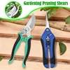 2PCS Gardening Scissors Set Ergonomic non-slip handles Safety lock pruning shears Beginner gardening set Can cut roses and more 2