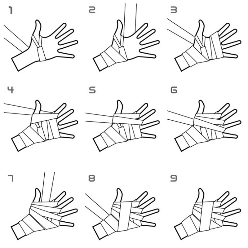 2 stk. 1,5/2/3/5 m bomuldsboksebandage sportsrem sanda kickboksning MMA håndhandsker beskyttende bælte boksesportsindpakninger bandage_voghion.com