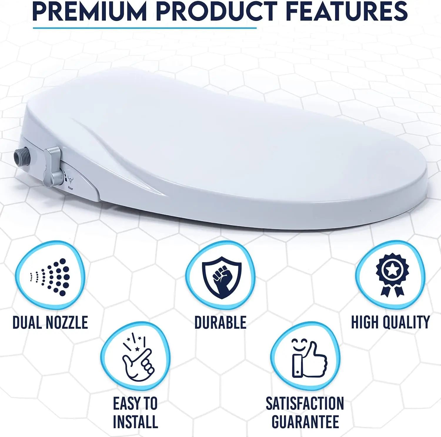 Intelligent Flushing Toilet Cover Female Washing Buttocks Seat Non-electrical Cleaning Stool Cover Toilet Lid with Bidet Washing
