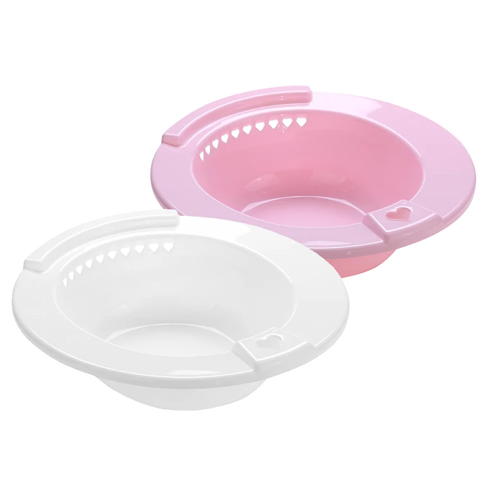 2 Pcs Plastic Sitz Bath Portable Tub Basin for Pregnant Women Hip Bath Toilet Bidet Home Nursing Hot