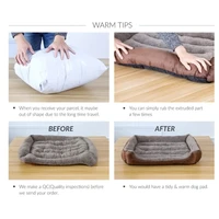 Large Pet Cat Dog Bed Square Plush Kennel Summer Washable Cat Mat Waterproof Mattress Pet Cushion Medium Large Dogs Pet Supplies 2