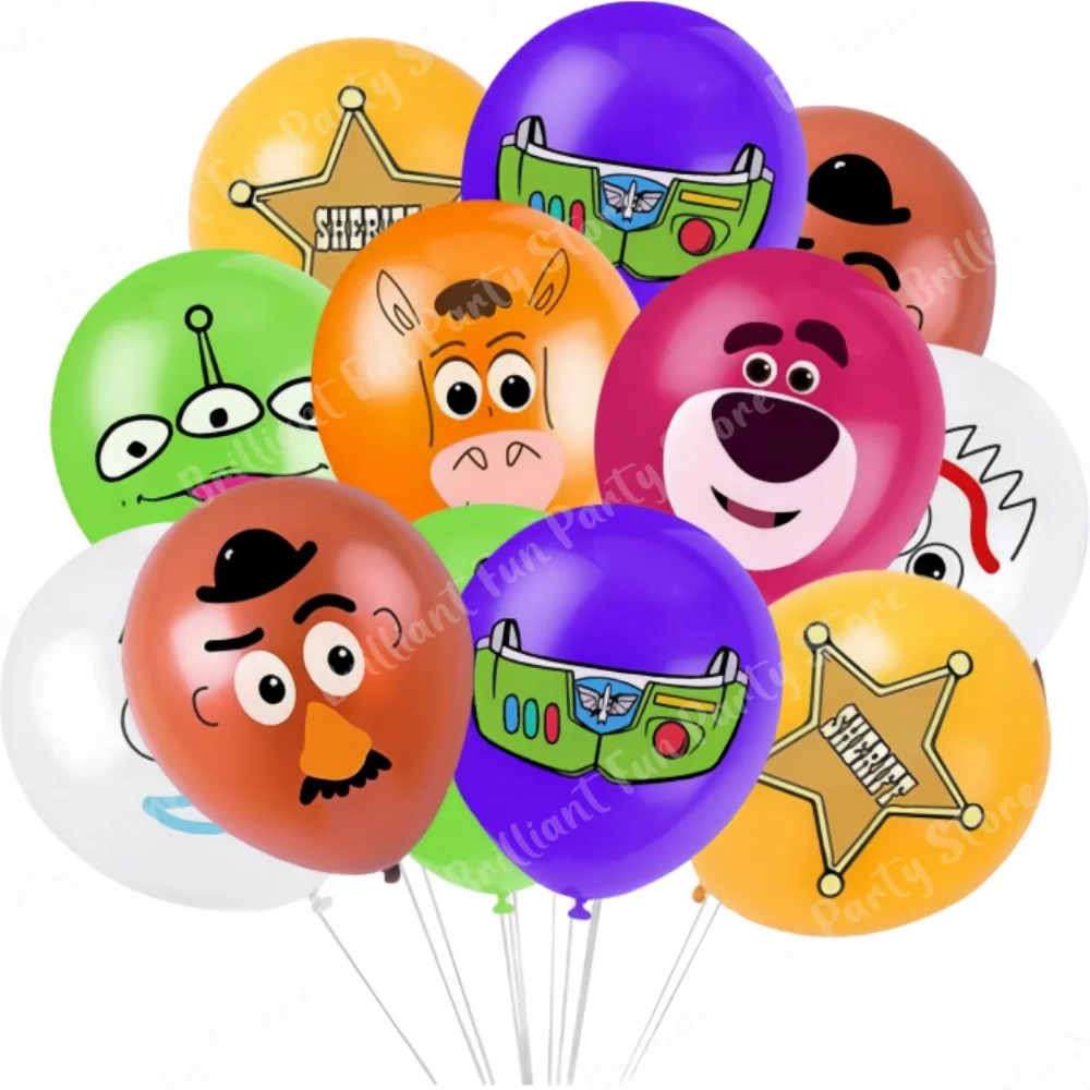 Latex Balloon Birthday Balloon Set Birthday Balloons Party Balloon Set Birthday Party Decoration Set 12/24pcs Disney Toy Story Balloon 12inch Buzz Lightyear Woody Latex Balloons Set For Kids Baby Shower Birthday Party Decorations