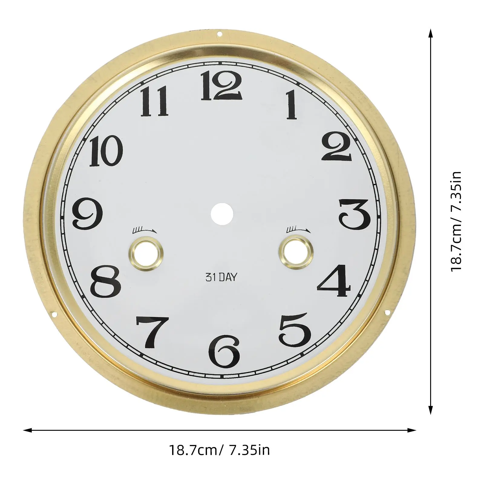 Clock Dial Mini Craft Kit Faces for Crafts Suite Clocks Living Room Zinc Alloy Modern Wall