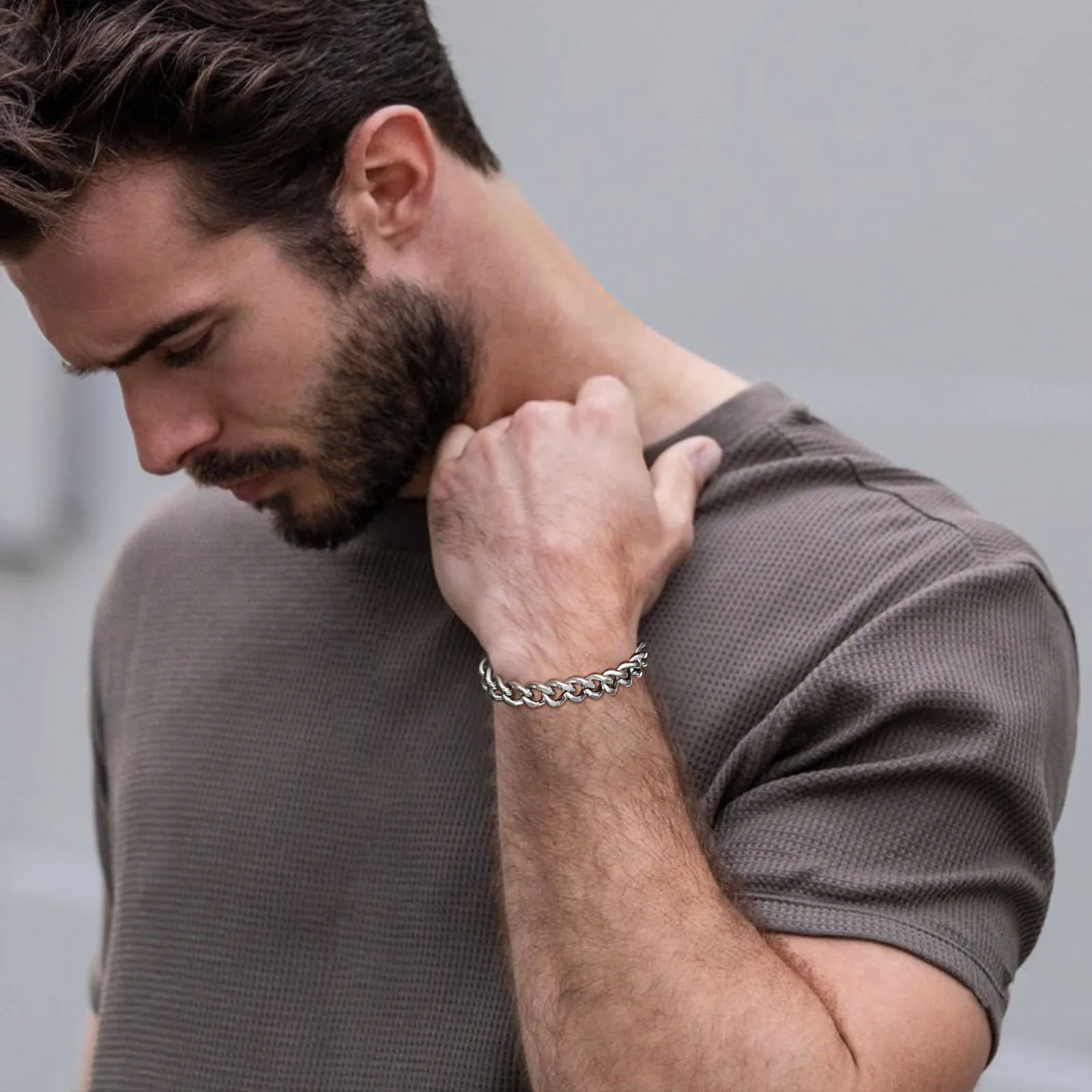 Men A-z Initial Bracelets For Boy,waterproof Stainless Steel