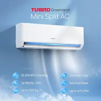 12,000 BTU Ductless Mini Split Inverter AC with Heat Pump, 22 SEER2, 115V, WiFi-Enabled, Cools up to 750 Sq.Ft, Energy Star 2