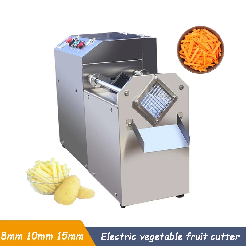 Description Picture 2 of itemCommercial Electric French Fries Slicer For Potato Radish Cucumber Strip Cutter Stainless Steel Vegetable Cutting Machine