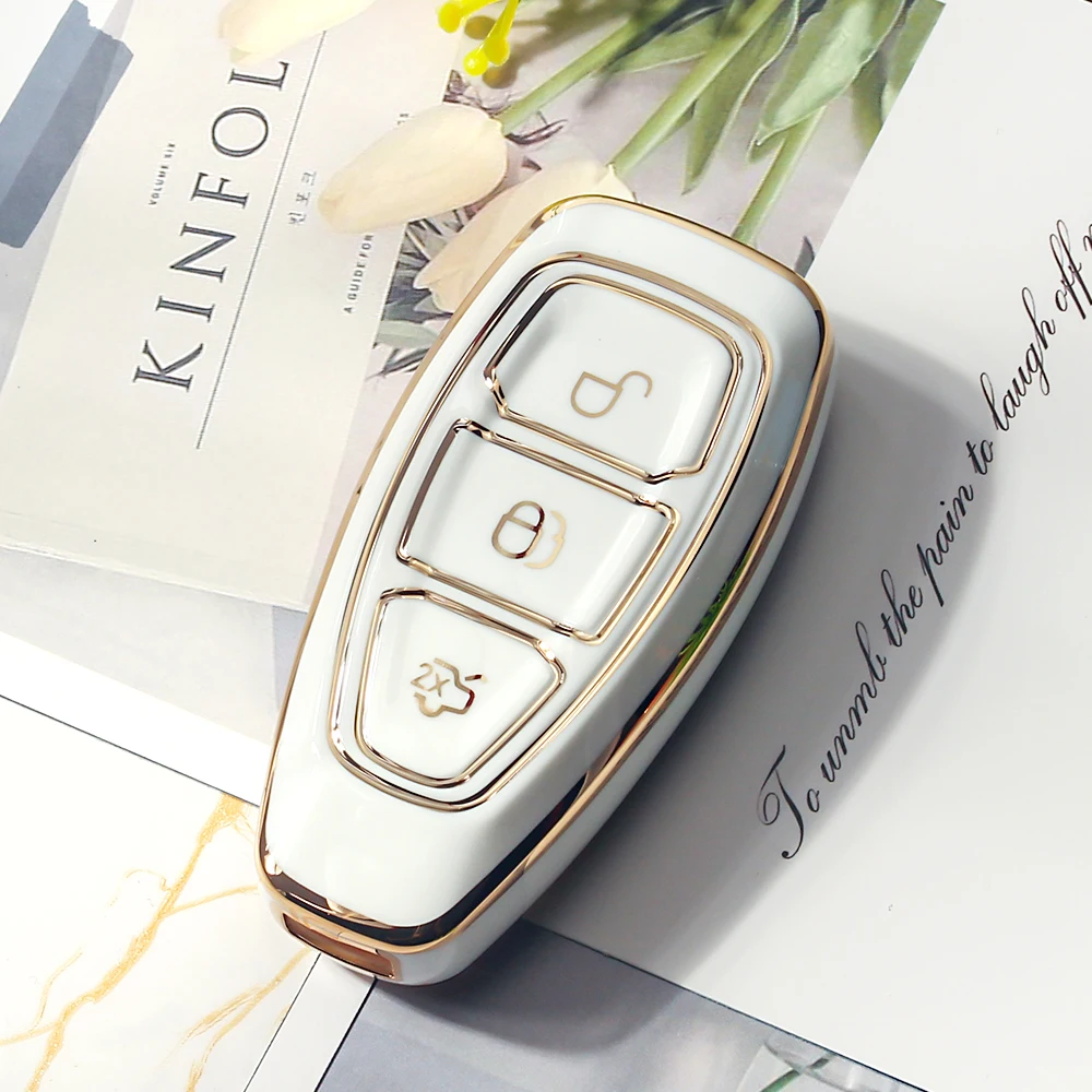 Premium 3-Button TPU Car Key Case Cover
