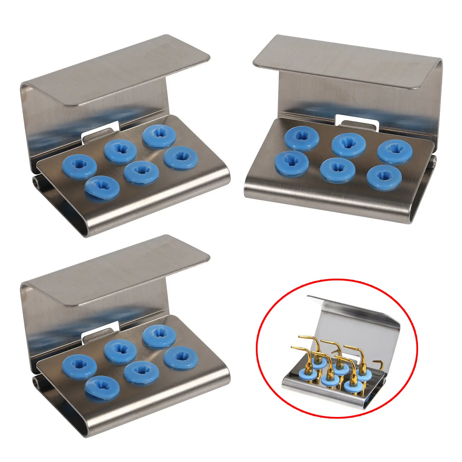 3PCS Dental Ultrasonic Scaler Tip Holder Stand fit EMS Woodpecker