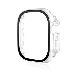 Premium Protective Cover with Screen Protector for Apple Watch Ultra - 49mm Tempered Glass and Durable Case Accessories (Matte Clear 02)