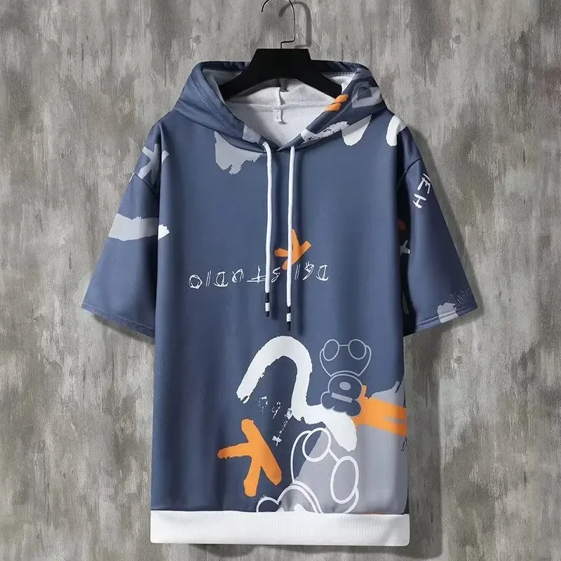 بدلة رياضية رجالية عصرية جديدة لعام 2022 بأكمام قص...