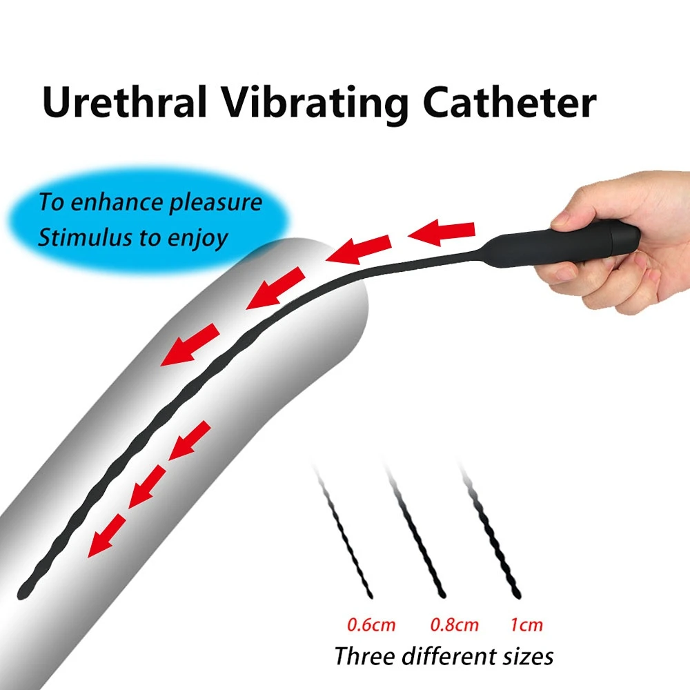 

10 Frequency Urethral Vibrator Catheter Penis Plug Sex Toy for Men Vibrating Urethral Plug Penis Insertion Urethra Sound Dilator