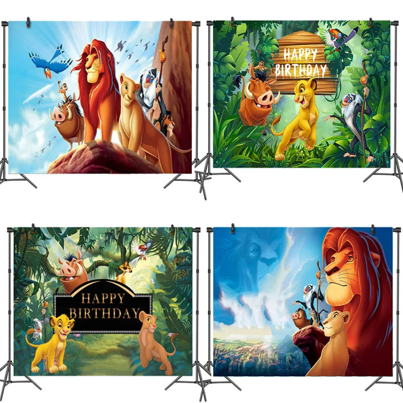 150100cmTheLionKingSimbaThemePhotoBackdropBirthdayDecoration