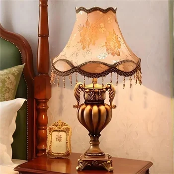 OULALA European Desk Lamp LED Retro Creativity Living Room Bedroom Study Wedding room Villa Hotel Home Decoration Desk Light 1