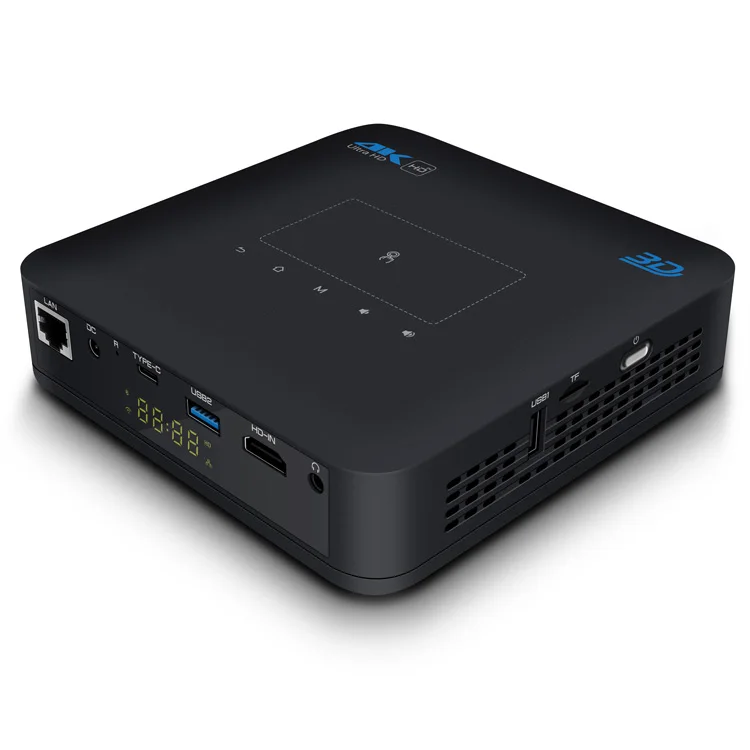WZATCO 3D Projector 4K 5G WIFI P15 DLP Smart Android for Home Theater Beamer Full HD 1080P Video lAsEr Portable MINI Proyector