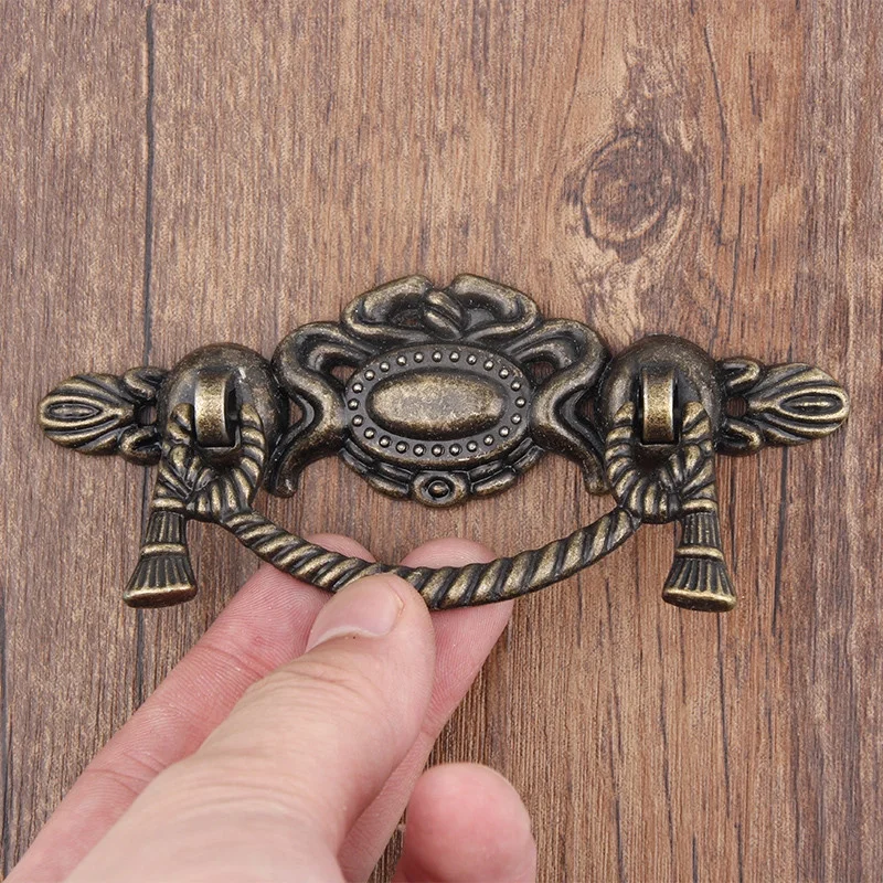 Bronze Zinc Alloy Drawer Door Knob and Handle Retro Lattice