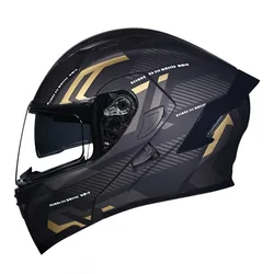 Golden Motorcycles Helmet Flip Up Wear-Resistant Helmets For Racing Breathable Biker Kask Anti-Fall Motorcycle Accessories M-2XL