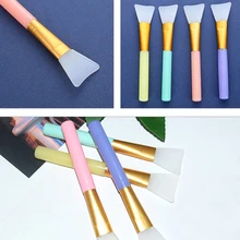 

Portable Soft Head Facial Mask Brush DIY Silicone Mud Mask Smudge Tool Brush