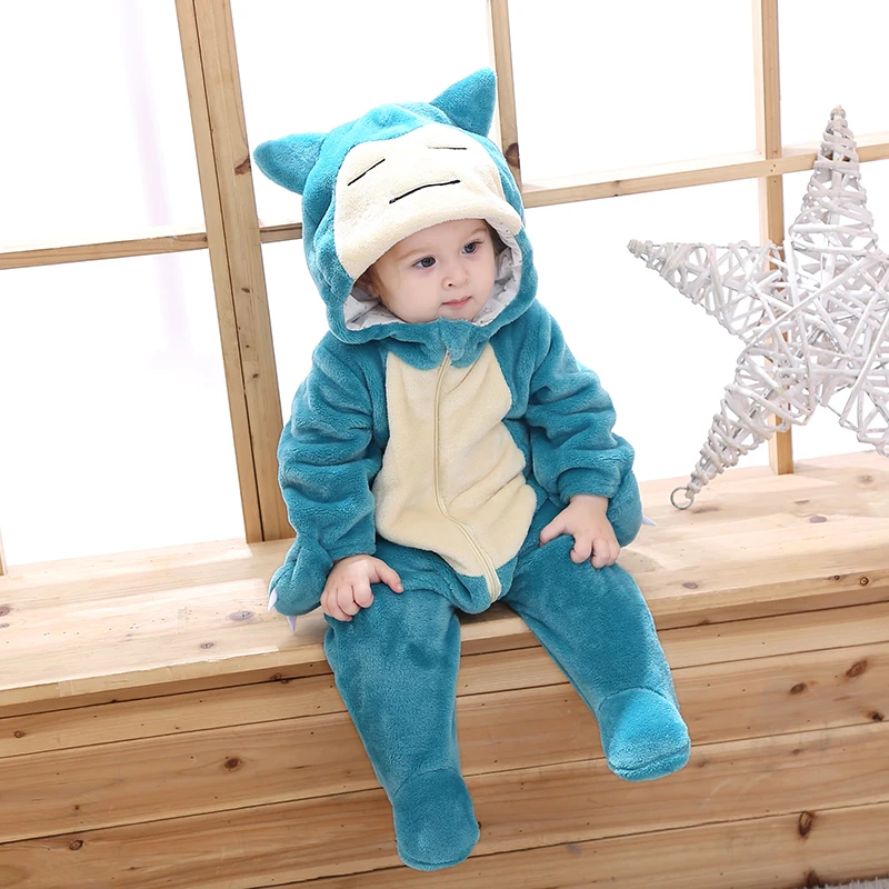 

Pokemon Baby Clothes Boy Girl Romper Baby Onesie Snorlax Cosplay Ropa Bebe Bodysuits Infant Suit Winter Soft Outfit Overall