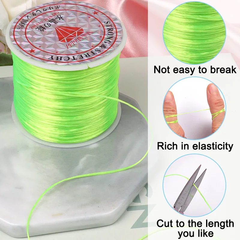 Elastic Stretch Cord Bracelets  Crystal Stretch Cord Elastic Line - 10-40m  Crystal - Aliexpress