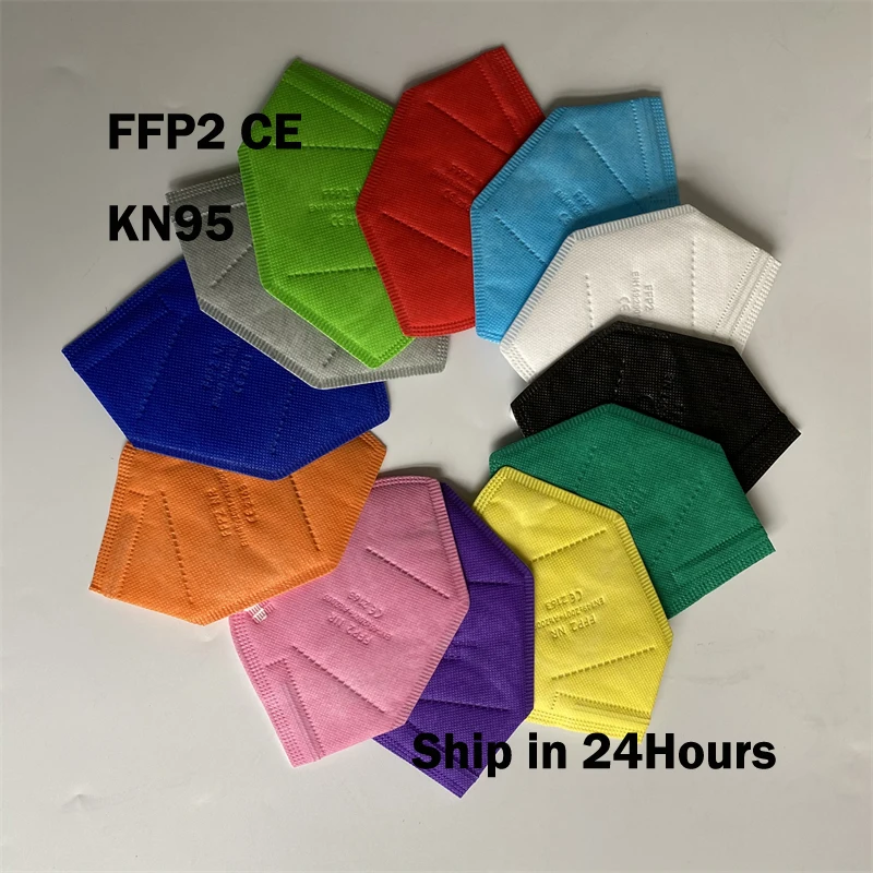 

10-200PCS KN95 Mask 5 Layers Filter CE FFP2 Mascarillas ffp2mask Protective Mouth Masken Reusable Face Masks Respirator Masque