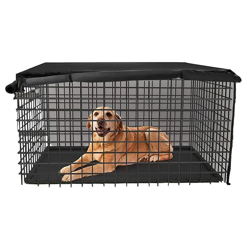 Dog Kennel Cover Waterproof Pet Cage Covers With Two Entrance Doors