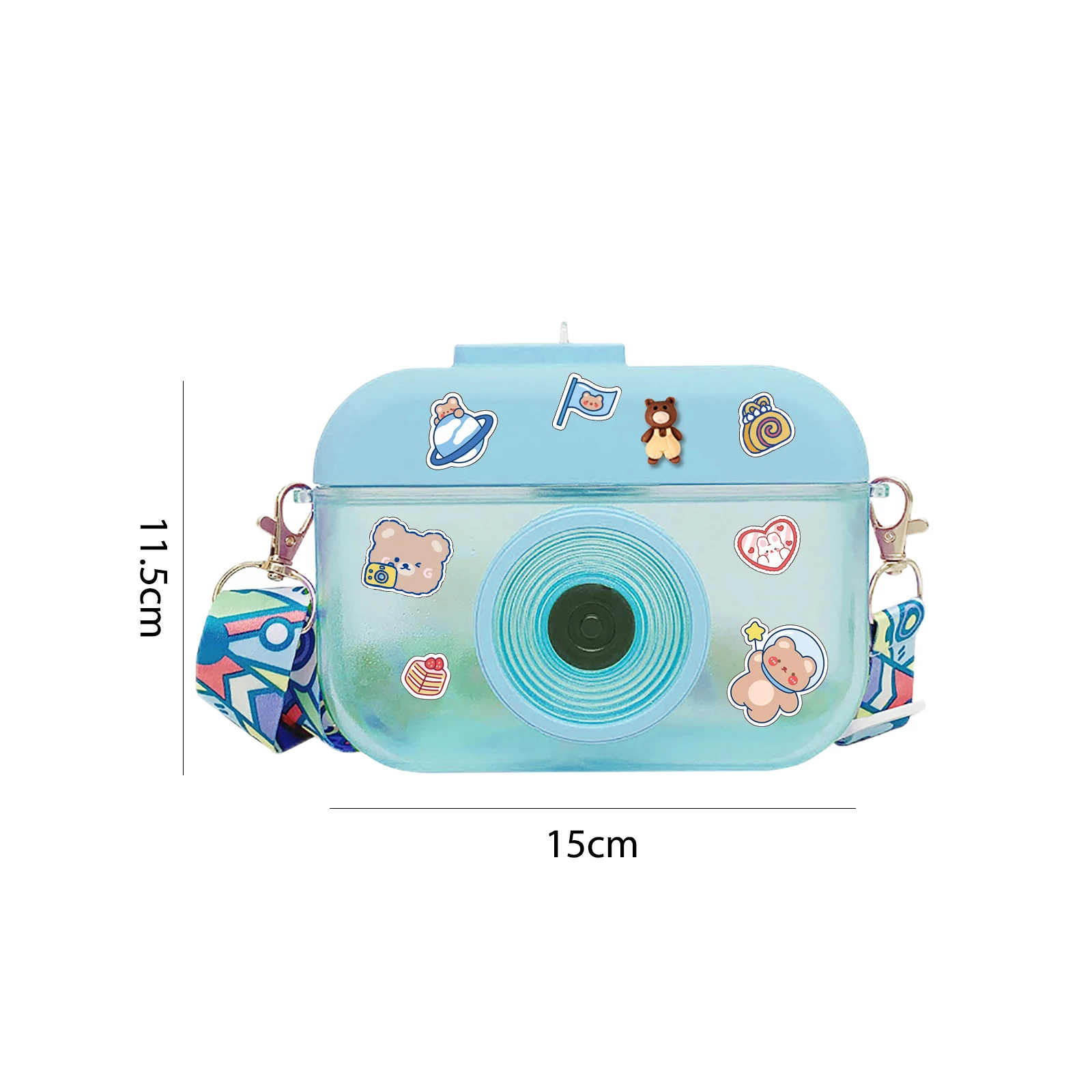 Borraccia Kawaii A Forma Di Orso 1000/1400 Ml – Con Cannuccia, Cinturino Regolabile, Antiperdita, Per Bambini E Ragazzi, Senza BPA