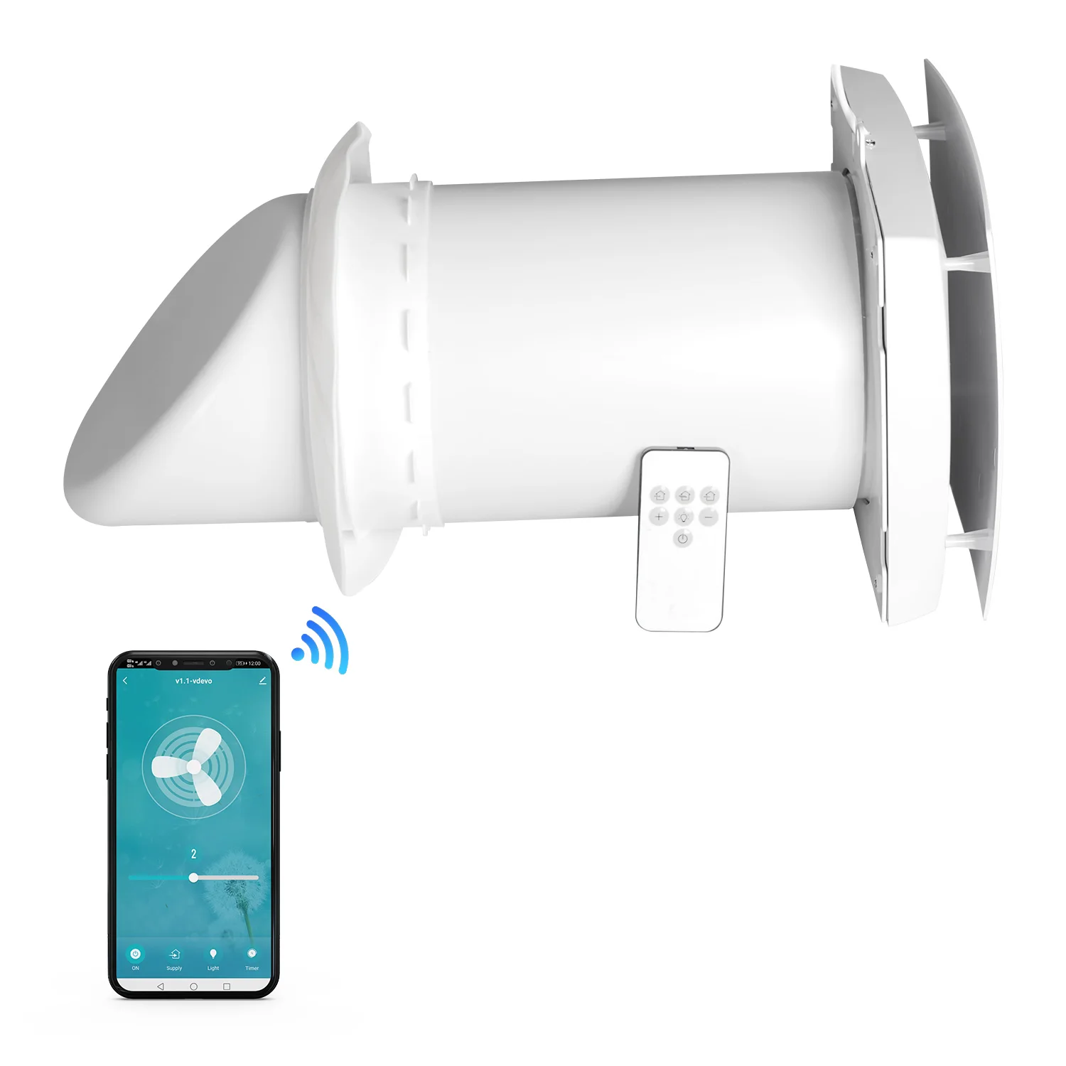 220V2064M3HExhaustAndFreshAirHrvWallMountedHeatRecovery