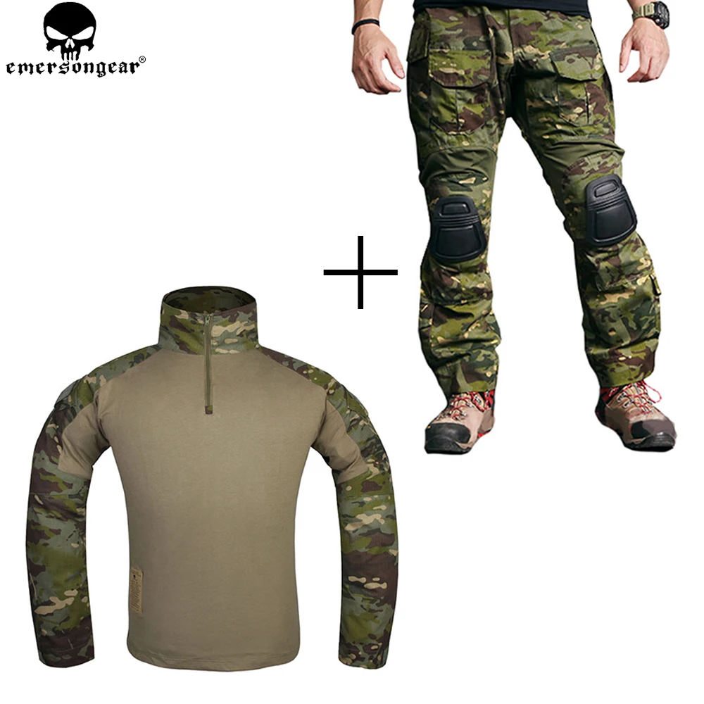 Combat Uniform Hunting Shirt Tactical Pants with Knee Pads Multi-camo Tropic emerson Gen 3 Hunting Trousers EMERSONGEAR,tactical suit,tactical shirt,combat uniform