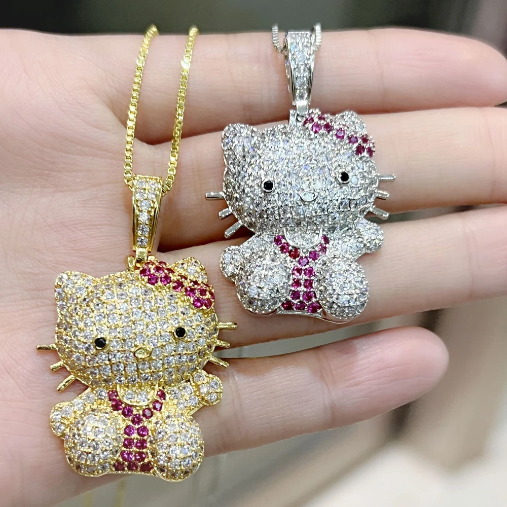 Necklace jewelry Sanrio Hello Kitty Anime Diamond Pendant
