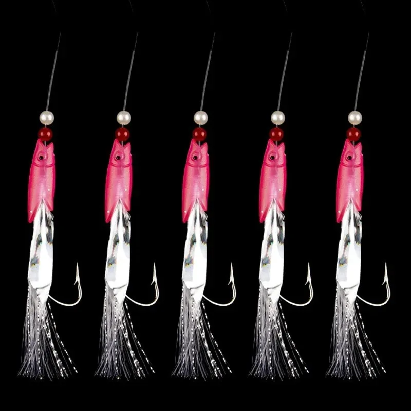 Leurre pêche multi-couleurs imitation poisson crevette - Appât silverskin avec hameçon barbelé cristal pour truite perche brochet