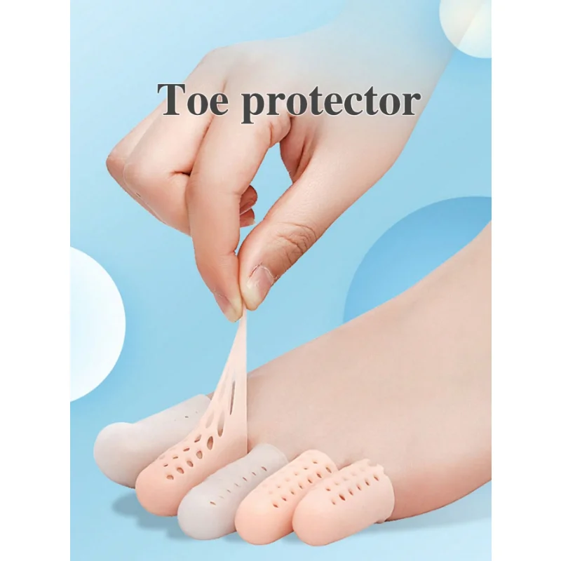 2PCS Breathable Toe Protectors Sleeve Bunion Pads Cushion Big Toe Guards Silicone Toe Covers For Protection Of Ingrown Toenails