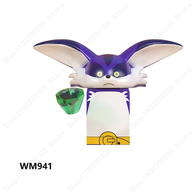 Mini Action Figure Building Block Sonic Teirusu Silver Nakkurusu Shadow Eggman Blaze Storm Knuckles KF6123 LG1001 WM6086 Bricks 941